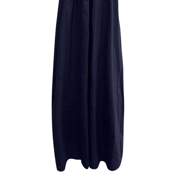 NEW Oversized Cotton Sleeveless Cotton Jumpsuit Adjustable Straps M Navy Blue - Picture 8 of 12